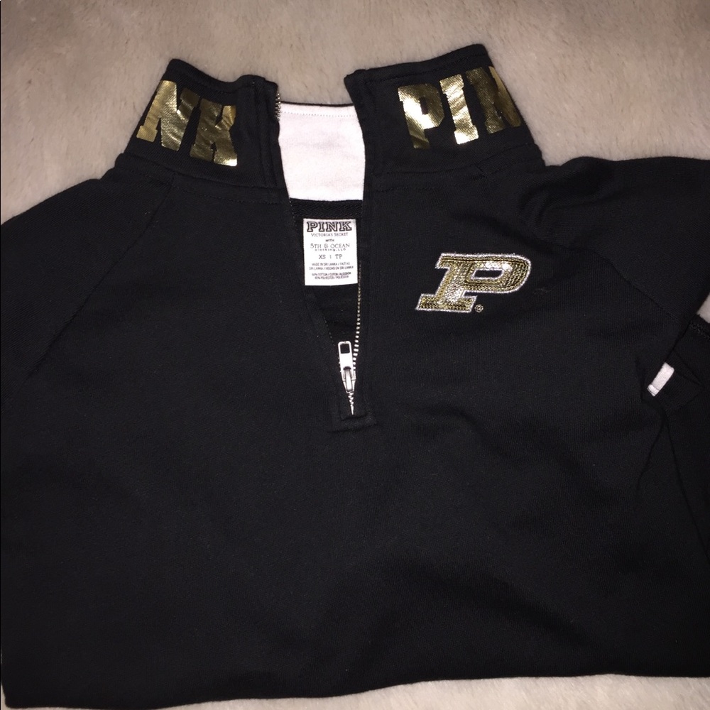 Victoria secret pink half zip-up sweater